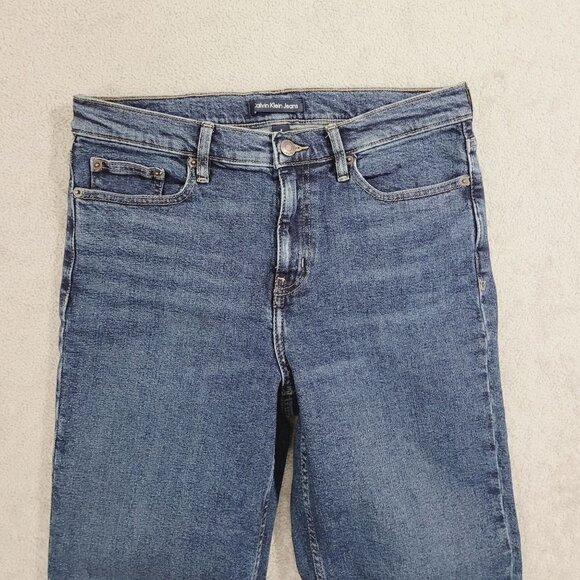 NWOT Calvin Klein Womens Size 8 Straight Leg Blue Jeans Cotton/Spandex// 26CT - Picture 8 of 9